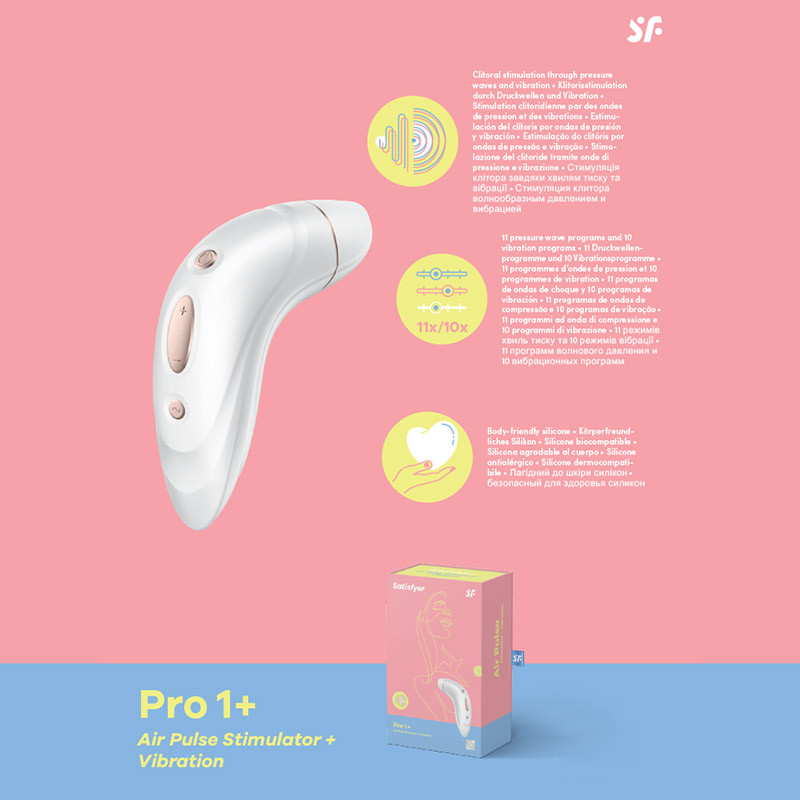 Satisfyer Pro 1+ Rechargeable Clitoral Stimulator Details